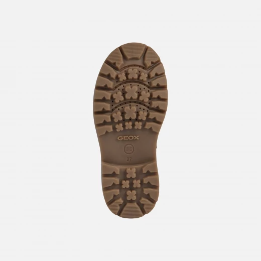Geox Shaylax Boy Junior Ankle Boots Camel Nubuck Leather Workwear Inspired Design Breathable Everyday Wear Size 34 Durable Classic Lug Sole Perfect for Active Kids - Geox - Image 6