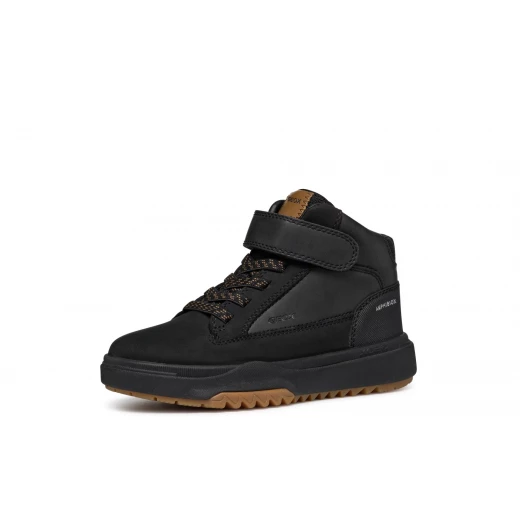 Geox Bunshee ABX Boy's Waterproof Ankle Boots Black 31. Waxed Leather Effect and Nubuck Construction. Lightweight and Flexible Box Sole. Perfect for Bad Weather. - Bunshee - Image 4
