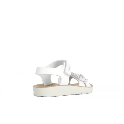 Geox Costarei Girl Sandals White Leather Effect Breathable Adjustable Comfort Fit Sandals for Girls Size 28 Perfect for Casual Chic Looks Fast Delivery and Easy Exchange - Geox - Image 5