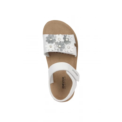 Costarei Girl Sandals White Leather Effect Sandals for Girls Size 35 Adjustable Straps Breathable Cushioned Design Casual Chic Style J35EAA.000BC.C0007 Fast Delivery Easy Exchange - Costarei - Image 6