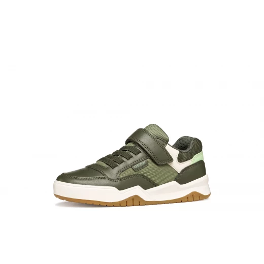 حذاء رياضي Geox Perth Boy عسكري للأولاد مقاس 38: تصميم متين من النايلون والجلد الصناعي، مريح للارتداء اليومي - Image 4
