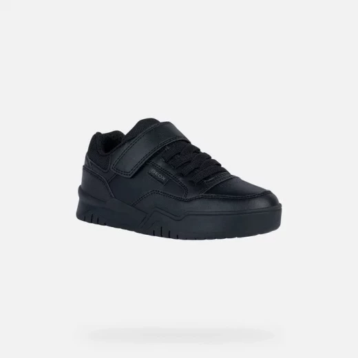 Geox Perth Boy Black Sneakers Lightweight Sporty Design Comfortable Low Cut Shoes for Boys 28 Breathable Flexible Outsole Easy Exchange J367RE.0FE8V.C9999 - Geox - Image 3