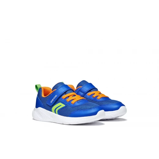 حذاء جري سبراينتي بوي خفيف الوزن باللون الأزرق الملكي مقاس 34 تصميم شبكي وجلدي علوي مسامي ومبطن ومرن مثالي للرياضة والأنشطة الترفيهية - جيوكس - Image 7