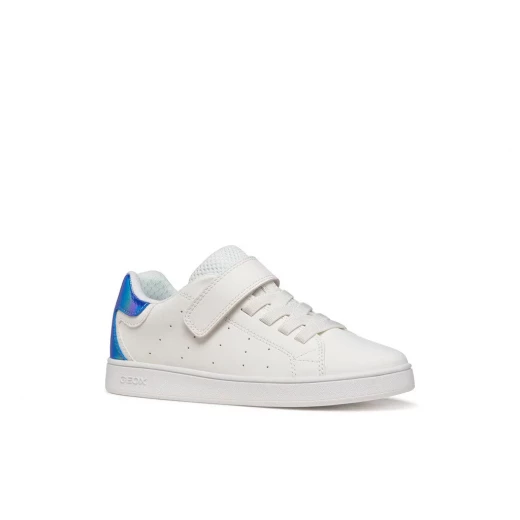 حذاء رياضي إكليبر للبنات أبيض جلد تأثير منقوش مقاس 37 - Image 3