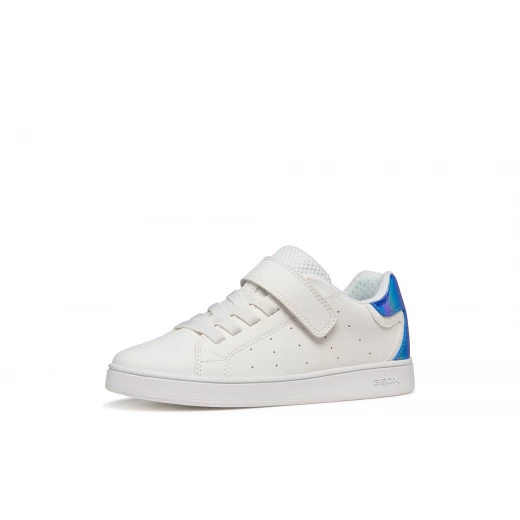 Geox Eclyper Girl Sneakers White 30: Elegant Leather Effect Girl's Shoes with Pearlescent Inserts for Fashion Forward Style and Casual Class Elevating. ITEMCODE J36LRA 054PV C1412 - Geox - Image 4