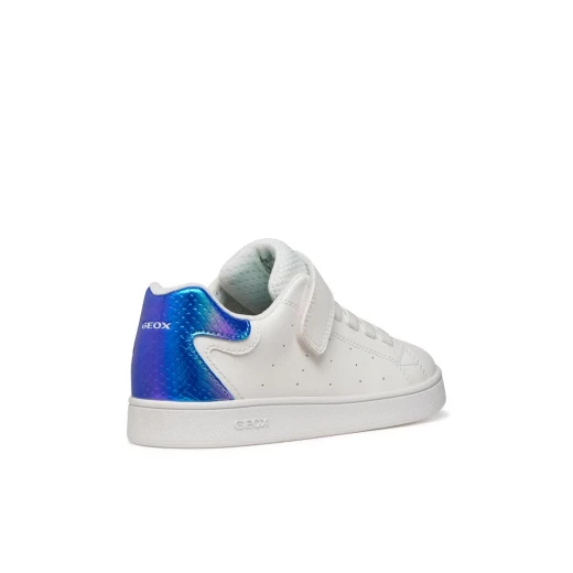 Geox Eclyper Girl Sneakers White 30: Elegant Leather Effect Girl's Shoes with Pearlescent Inserts for Fashion Forward Style and Casual Class Elevating. ITEMCODE J36LRA 054PV C1412 - Geox - Image 5