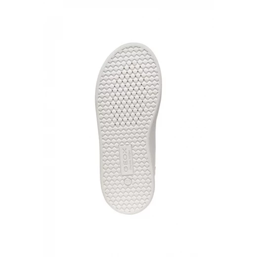 Eclyper Boy's White Leather-Effect Sneakers, Size 28, Tennis Court Style - Geox - Image 10