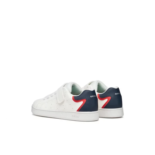 حذاء رياضي منخفض الساق للأولاد Geox Eclyper Boy أبيض بتصميم رياضي من الجلد الصناعي مقاس 34 راحة يومية وأناقة متعددة الاستخدامات سهل التنسيق J36LSA.000BC.C0006 - Image 6