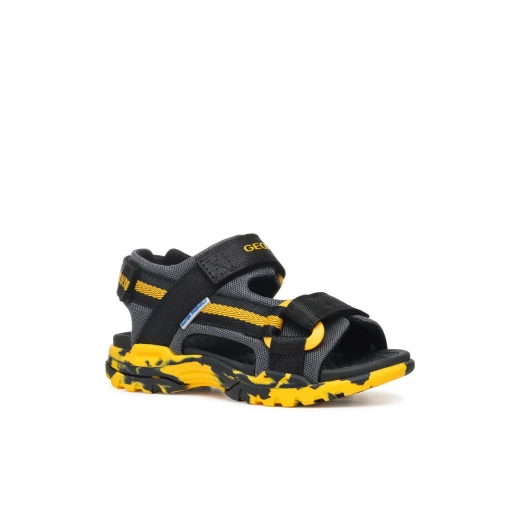 Borealis Boy's Sporty Sandals with Breathable Mesh Fabric and Practical Riptape Fastening in Black. Ideal for Outdoor Playtime, Size 36 - Geox - Image 12