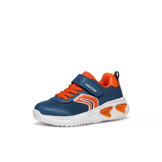 حذاء رياضي Geox Assister Boy's تنفسي منخفض القطع للأولاد مع أضواء 37 / أفيكو: شبكة خفيفة الوزن وتأثير جلد مطبوع على الأحذية ذات نمط الجري للأولاد النشطين. تصميم عصري. - أفيديو - Image 4