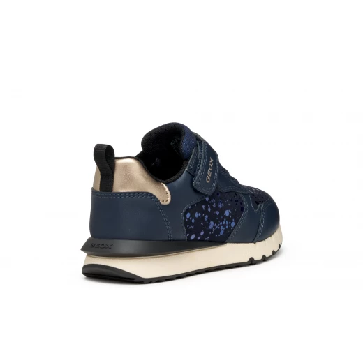Fastics Girl Sneakers Navy 36 Breathable Leather Effect Casual Shoes - Geox - Image 5