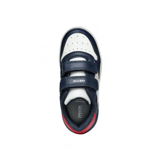 Geox Washiba Boy Navy Sneakers 34: Lightweight, Breathable School Shoes for Boys. Crafted from Leather-Effect Material, Easy Entry, Effortless Casual Style. - Washiba boy - Image 9