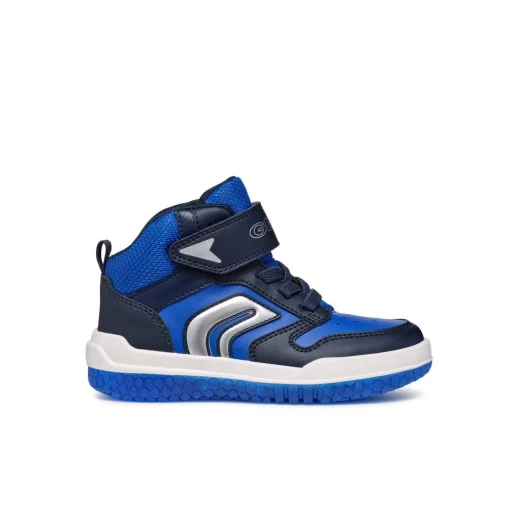 Geox Buzzerlight Boy Sneakers Blue 28 Mid-Cut Basketball Design - Geox - Image 14