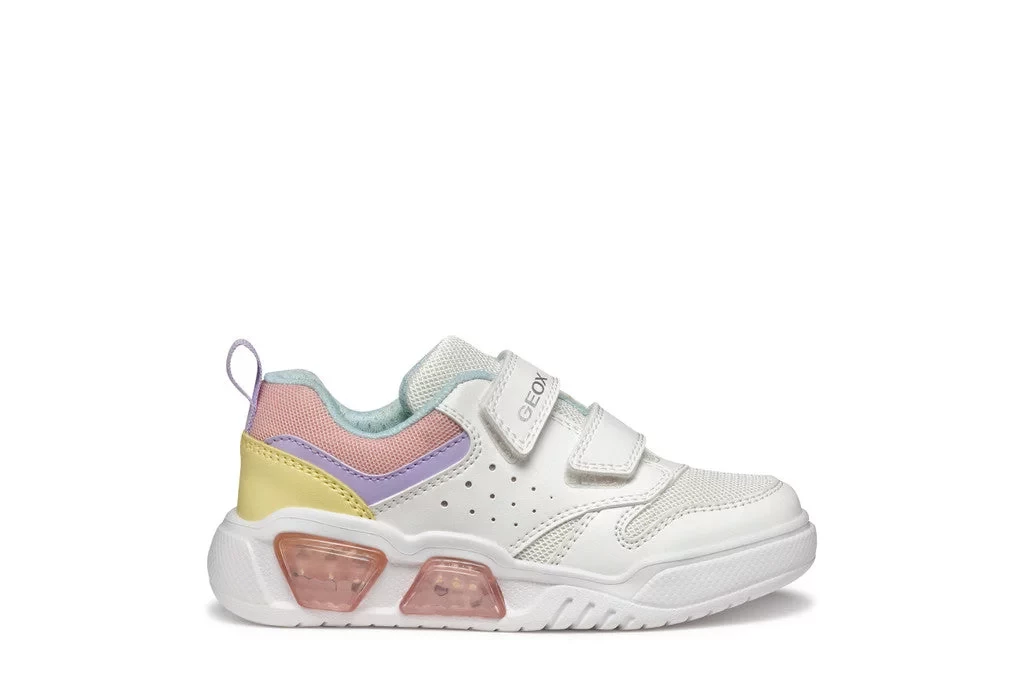 Geox Illuminus Girl Sneakers White 30 Mesh and Leather Effect – Buy ...