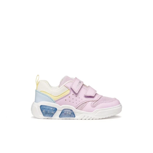 Geox Illuminus Girl's Sneakers Lilac Purple Mesh and Leatherette Upper with Light-Up Outsole for School and Leisure Activities Size 31 Geox Illuminus Girl's Sneakers Lilac Purple Mesh and Leatherette Upper with Light-Up Outsole for School and Leisure Activities Size 31