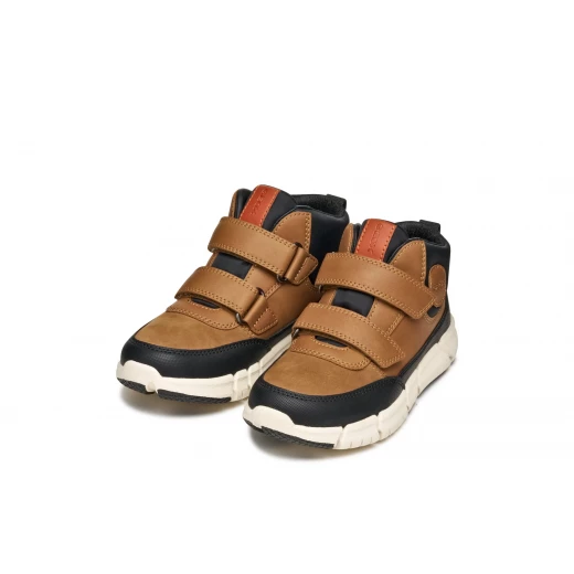 حذاء كاحل Geox Flexyper للأولاد بني فاتح تصميم جلد نوبوك و شمواه للأولاد مقاس 35 مريح وأنيق للاستخدام اليومي - Image 7