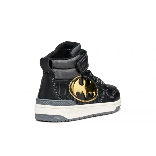 Geox Washiba Boy Sneakers Black Size 35 Casual Sporty Design Inspired by Batman Fabric and Leather Effect Material Stylish Complement for Boys Everyday Looks - Geox - Image 5