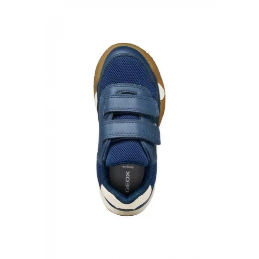 حذاء رياضي Geox Rann-E Boy Navy مقاس 30 حذاء رياضي ولادي كاجوال شبكة تنفس تأثير جلدي مريح تصميم خفيف الوزن للاستخدام اليومي - ران-اي بوي - Image 8