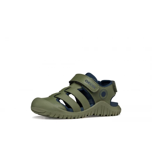 صنادل جيوكس فوسبيتو برو للأولاد لون أخضر عشبي مقاس 36 سريعة الجفاف - جيوكس - Image 4