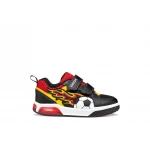 Inek Boy's Sneaker Shoes 31 Black: Mesh and Leather Effect Design with Multi Coloured TPR Patches and Lights, Perfect for Sports and Playtime Activities, Inek J659CB.01454.C0054 - Inek
