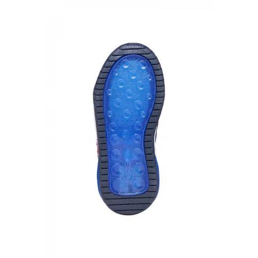 Geox Inek Boy Navy Blue Sneakers Mesh Leather Effect Upper Multi Coloured TPR Patches Lights 33 Perfect for Sports Playtime Comfortable Durable Breathable - Geox - Image 9