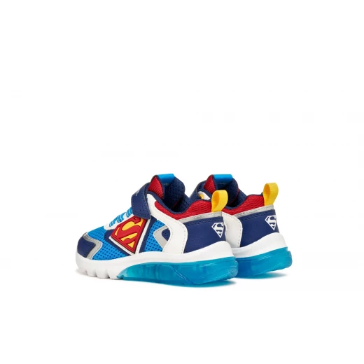 Geox Ciberdron Boy Sneakers Blue Mesh Leather Effect Superman Design Size 32 - Geox - Image 8