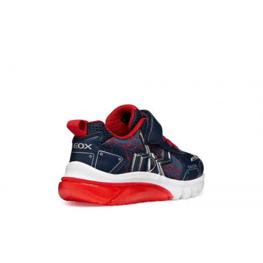 Geox Ciberdron Boy's Sneakers Navy Mesh Superman Lights Featuring Metallic Detailing, Ideal for Playtime and Sports. Size 28. Partnership with Marvel. J65LBC.014CE.C0735 - Geox - Image 5