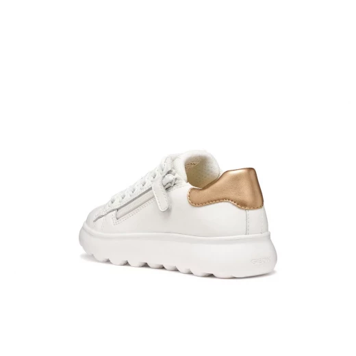 PuffyPop Girl's Sneaker White Nappa Leather Lightweight Comfortable for Everyday Wear Size 29 J65MRA.00085.C1Z8W - Geox - Image 6