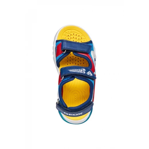 Geox Ciberdron Boy's Sandals Blue Mesh Spiderman Design with Lights Size 34 Ideal for Sports Activities, Durable and Comfortable Footwear for Active Kids - Geox - Image 10