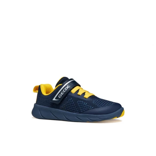 Foot Run Boy Navy Sneakers Size 31 Lightweight Breathable Knitted Fabric TPU Thermo-plastic Material Designed with Italian Podiatrists J65PDB.06K9J.C0657 - Geox - Image 3
