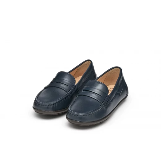 حذاء لوفر للأولاد من ني فاست، جلد أزرق كحلي مريح، مقاس 33 - نيفاست - Image 8