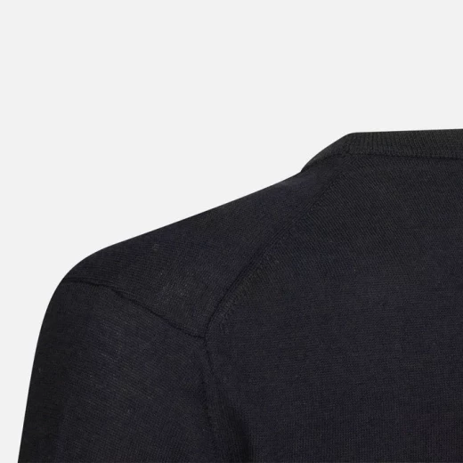Geox Knit Man Crew Neck Sweater Black Merino Wool Blend XL Men's Autumn/Winter Fashion Staple Versatile Design Easy Wear 2024 - Image 6