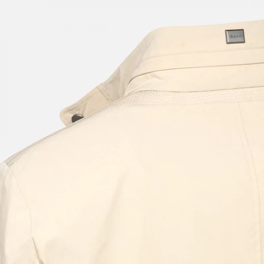 Damon Man 56 Brown Rice Field Jacket Water Repellent Windproof Removable Hood Adjustable Waist Practical Pockets Textured Polyester Twill Nylon Regular Fit Wearable 56 - Geox - Image 5