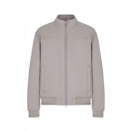 جاكيت بومبر فينست للرجال، رمادي جلد سمك القرش، نظام تهوية ايرانتيس، بوليستر معاد تدويره، حشوة مستدامة، حماية من الرياح والأمطار، مقاس 48، تصميم عصري للحياة في المدينة - جيوكس - Image 4