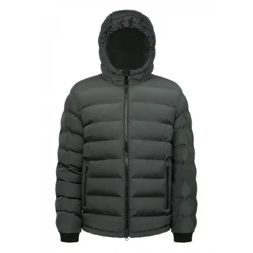 Geox Spherica Man Parka Jacket Light Scarab Color Waterproof Wind Resistant Quilted Design Breathable Comfort Size 52 Recycled Lining Padding City Wear - Luminous designs - Image 3