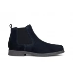 Geox Claudio Men's Suede Ankle Boots Navy 45 Breathable Chelsea Design - Geox