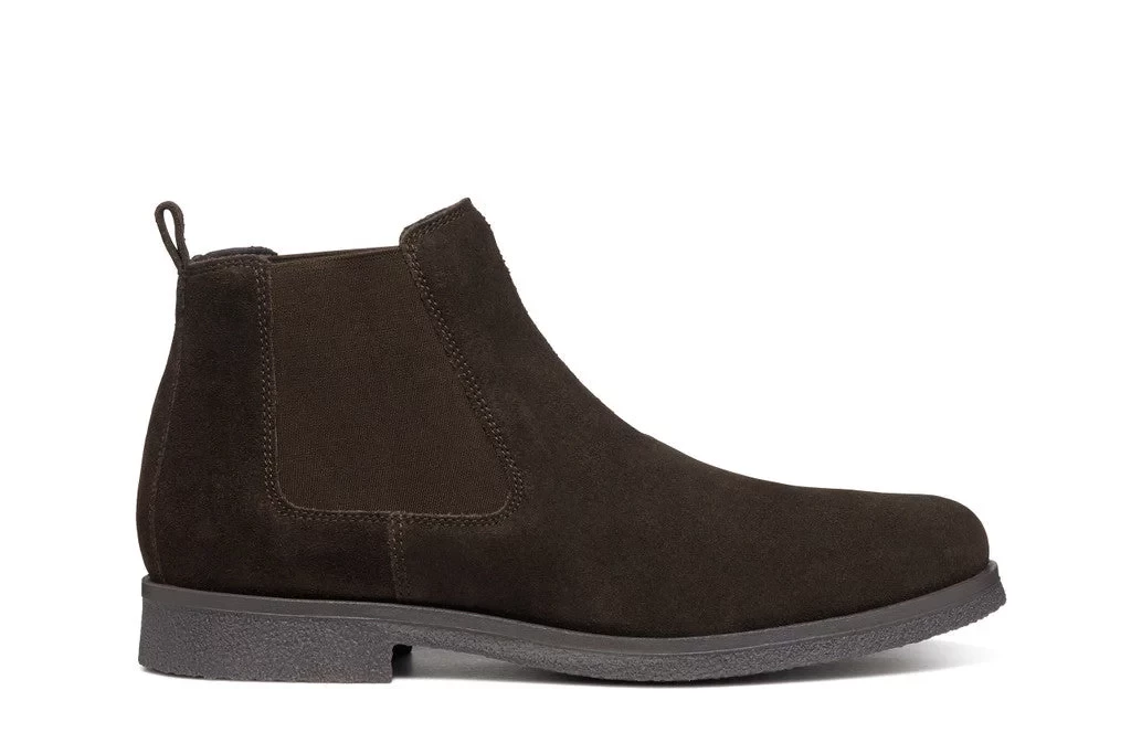 Claudio Man Suede Ankle Boots Brown 45 Breathable Chelsea Design – Buy ...