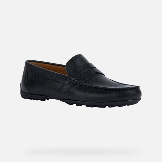 Geox Kosmopolis+Grip Men's Black Loafer: Supple Tumbled Leather, Flexible Grip Outsole, Lightweight and Breathable, Easy Foot Entry, Versatile Style, Size 40 - Kosmopolis - Image 3