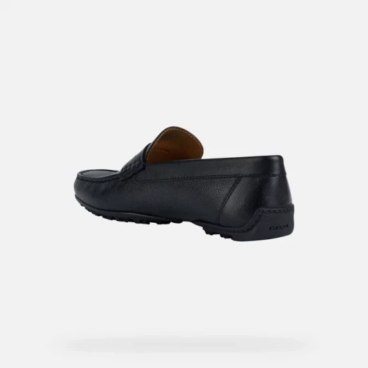 Geox Kosmopolis+Grip Men's Black Loafer: Supple Tumbled Leather, Flexible Grip Outsole, Lightweight and Breathable, Easy Foot Entry, Versatile Style, Size 40 - Kosmopolis - Image 4