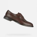 Artenova Men's Dress Shoes Dark Brown Leather 42 Lightweight City Style - Geox