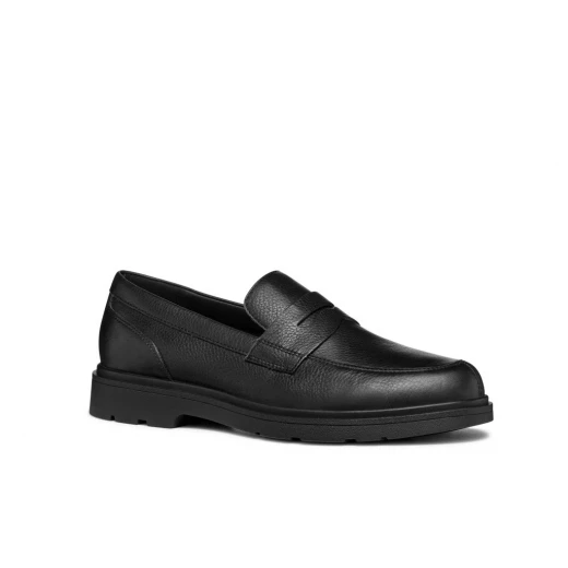 Geox Spherica EC1 Men's Loafer Black Tumbled Leather Breathable Cushioned Comfort 46 Easy Exchange Fast Delivery Formal Style Footwear - Image 7