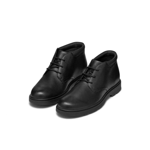 Geox Spherica EC1 Men's Ankle Boots Black Tumbled Leather Lace Up Desert Boot Style Ultra Cushioned Outsole Size 45 Breathable and Comfortable Walking Shoes - Geox - Image 6