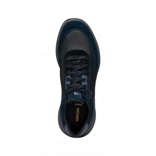 Geox PG1X ABX Men's Waterproof City Sneakers Navy Blue Suede and Nappa Leather Breathable Design Gripping Outsole Ideal for Wet Cold Weather Size 40 - Geox - Image 4