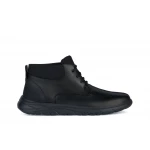 Geox Portello Man Black Leather Breathable Shoes Size 42 with Patented Waterproof Technology for All Day Comfort and Temperature Regulation - Geox