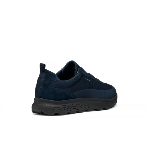 حذاء رياضي رجالي Geox Spherica Navy مقاس 46: حذاء مدينة من القماش والجلد السويدي، يتميز بالتهوية وتوفير توسيد وراحة استثنائية، مثالي للارتداء اليومي والأيام الطويلة بالخارج - جيوكس - Image 6