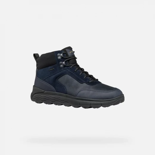 حذاء الكاحل الرجالي المقاوم للماء جيوكس سفريكا 4x4 ABX كحلي مقاس 46 جلد وسويد بتصميم رياضي مثالي للأيام الممطرة حذاء متين ومريح - جيوكس - Image 12