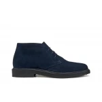 Massimiano Men's Navy Suede Lace Up Ankle Boots Comfortable Breathable Desert Boot Inspired U46H9A.00022.C4064 Size 45 - Geox