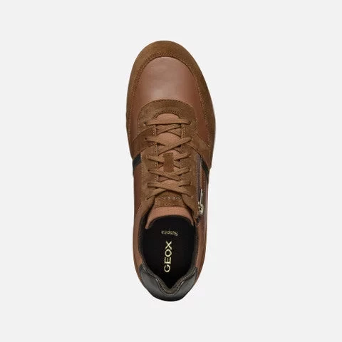 Geox Renan Men's Low Cut Sneakers Brown Cotto Suede Lightweight Breathable With Side Zip Casual City Style Size 43 - Geox - Image 11