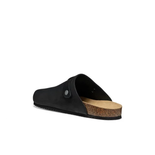 Ghita Man Sandals Black Nubuck Leather Casual Style with Decorative Buckle Size 41, Breathable and Comfortable Anatomical Sole for Men's Footwear - Geox - Image 6