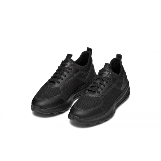 Geox Spherica Actif Men's Sneakers Black Knitted Upper Breathable Cushioning 41 Lightweight Athletic Walking Shoes Enhanced Comfort and Energy Boost - Geox - Image 16